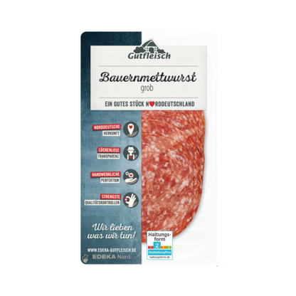 Gutfleisch Bauernmettwurst grob 80g foodpipe [Lebensmittel-Lieferservice Rostock]