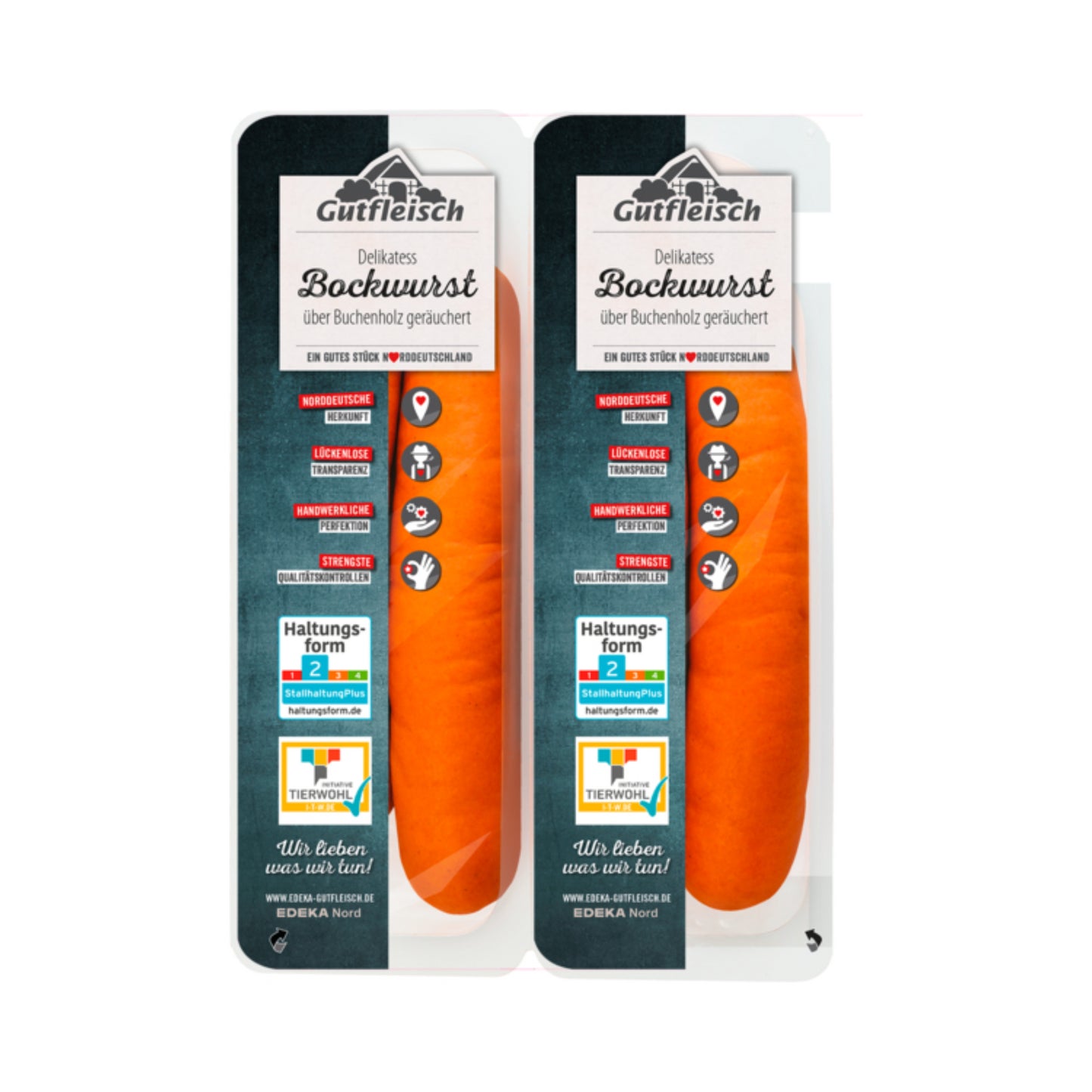 Gutfleisch Bockwurst 2x200g foodpipe [Lebensmittel-Lieferservice Rostock]