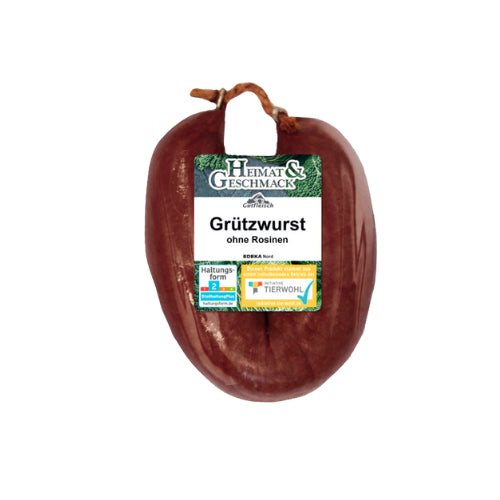 Gutfleisch Grützwurst ohne Rosinen 250g foodpipe [Lebensmittel-Lieferservice Rostock]