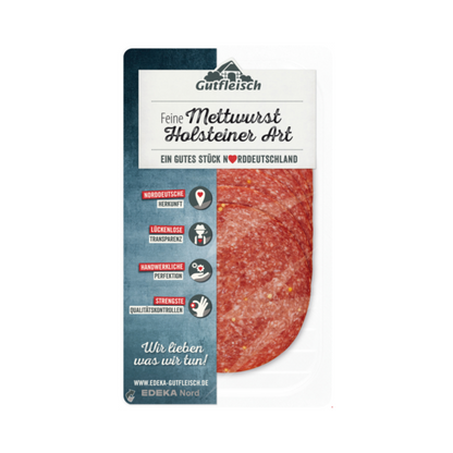 Gutfleisch Holsteiner Mettwurst fein 80g foodpipe [Lebensmittel-Lieferservice Rostock]