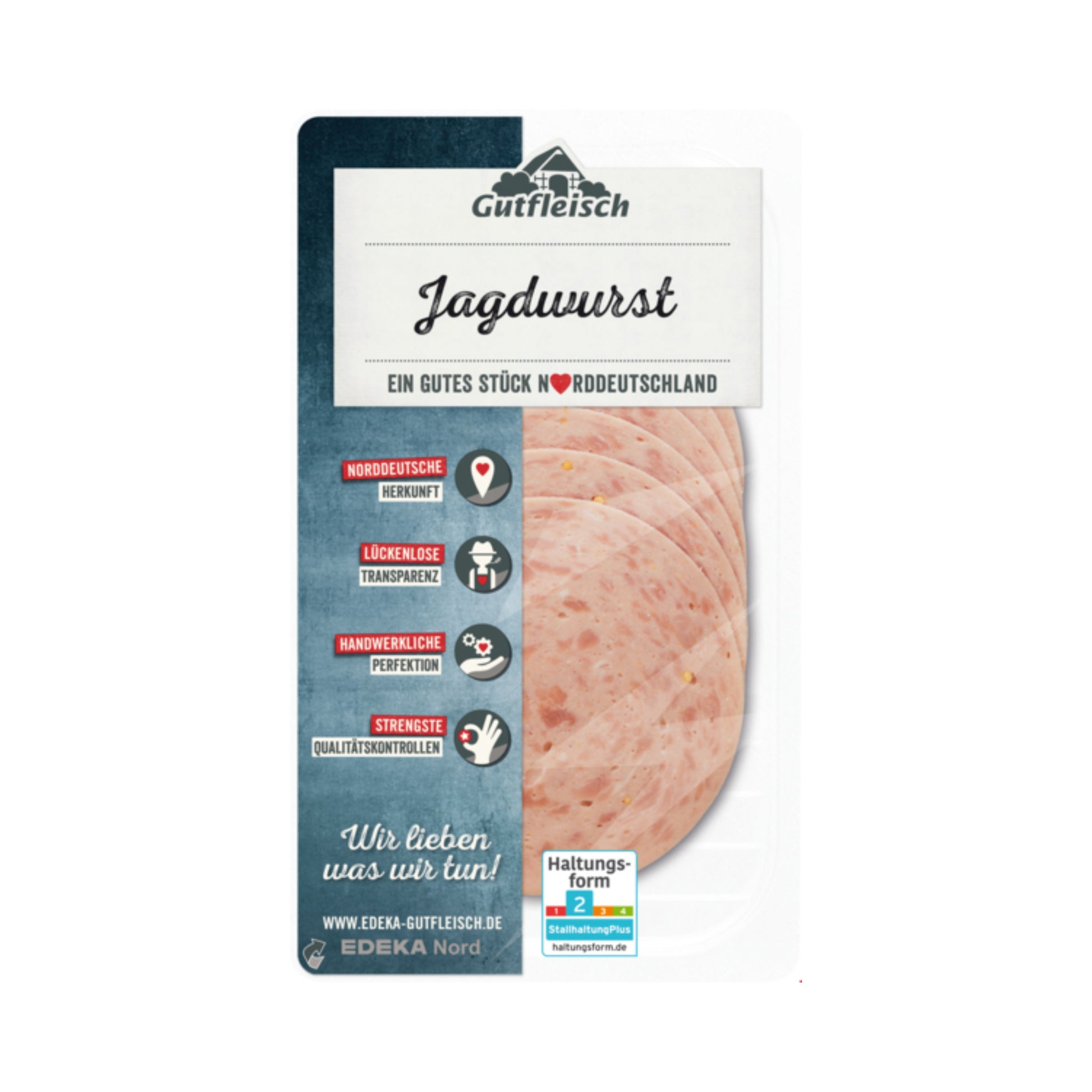 Gutfleisch Jagdwurst 80g foodpipe [Lebensmittel-Lieferservice Rostock]