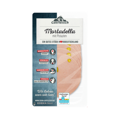 Gutfleisch Mortadella mit Pistazien 80g foodpipe [Lebensmittel-Lieferservice Rostock]