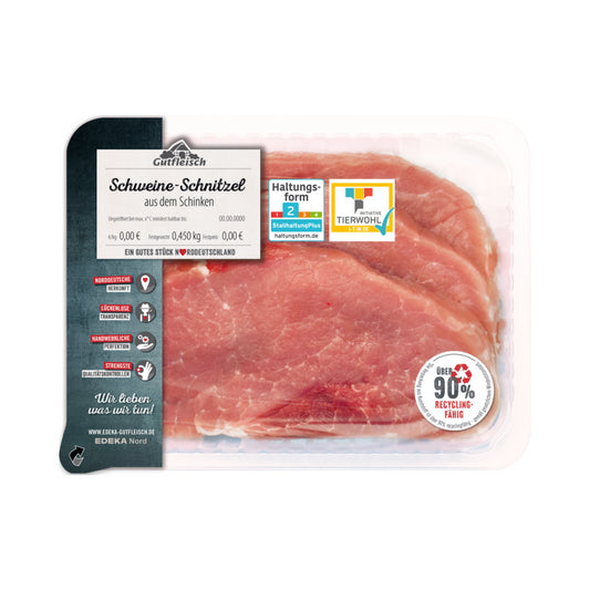 Gutfleisch Schweineschnitzel 450g QS foodpipe [Lebensmittel-Lieferservice Rostock]