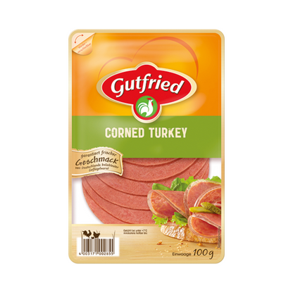 Gutfried Corned Turkey nach Art von Corned Beef 100g foodpipe [Lebensmittel-Lieferservice Rostock]