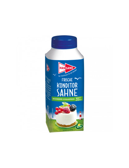 Hansano Frische Konditorsahne 35%330g foodpipe [Lebensmittel-Lieferservice Rostock]