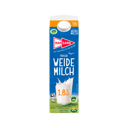 Hansano Maxi Weidemilch 1,8%1l foodpipe [Lebensmittel-Lieferservice Rostock]