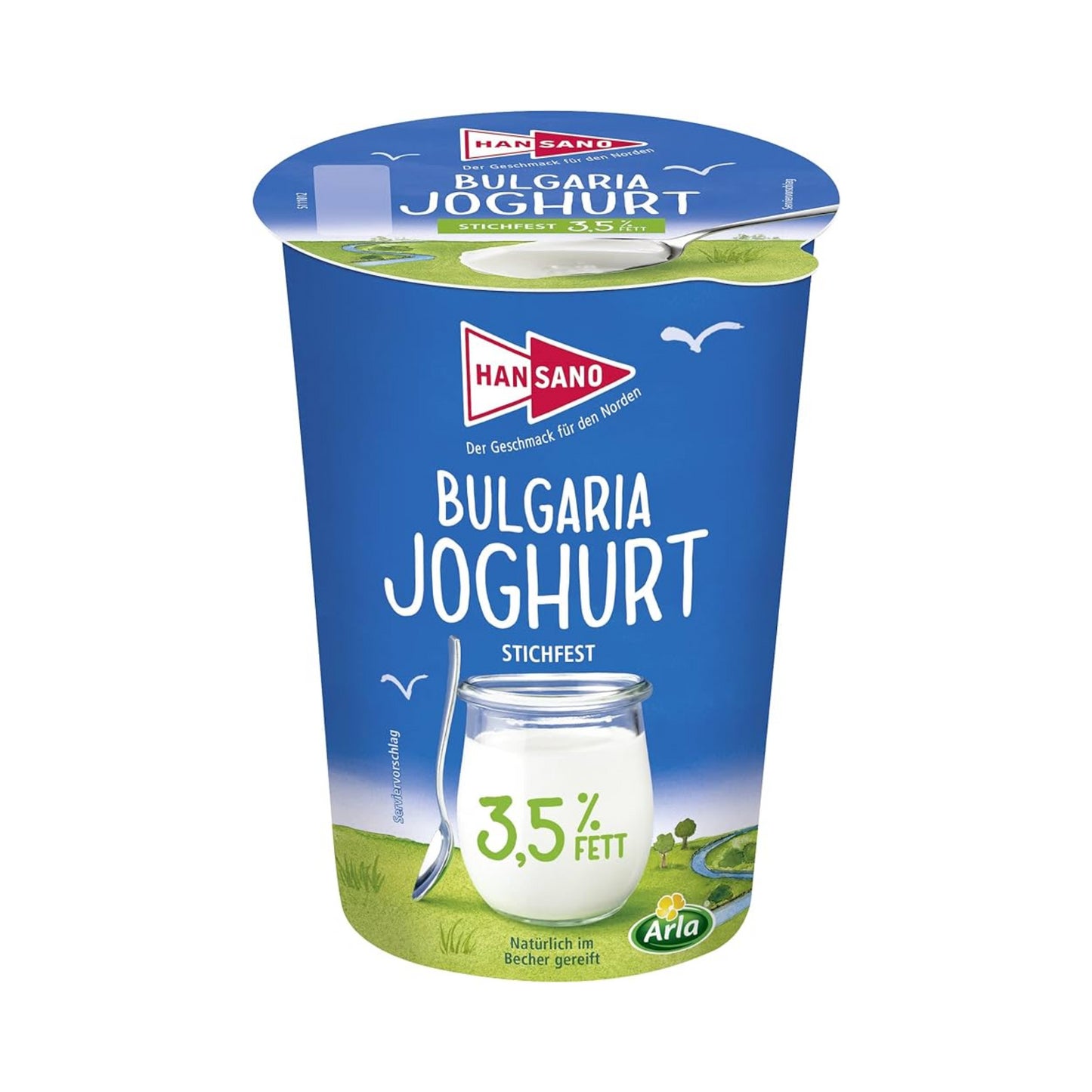 Hansano Stichfester Naturjoghurt 3,5% 500g foodpipe [Lebensmittel-Lieferservice Rostock]