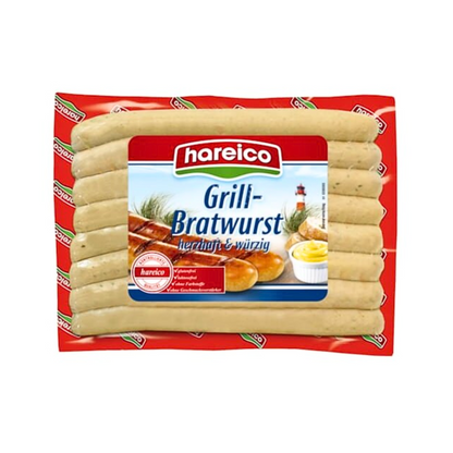 Hareico Grill-Bratwurst 8x62,5g foodpipe [Lebensmittel-Lieferservice Rostock]