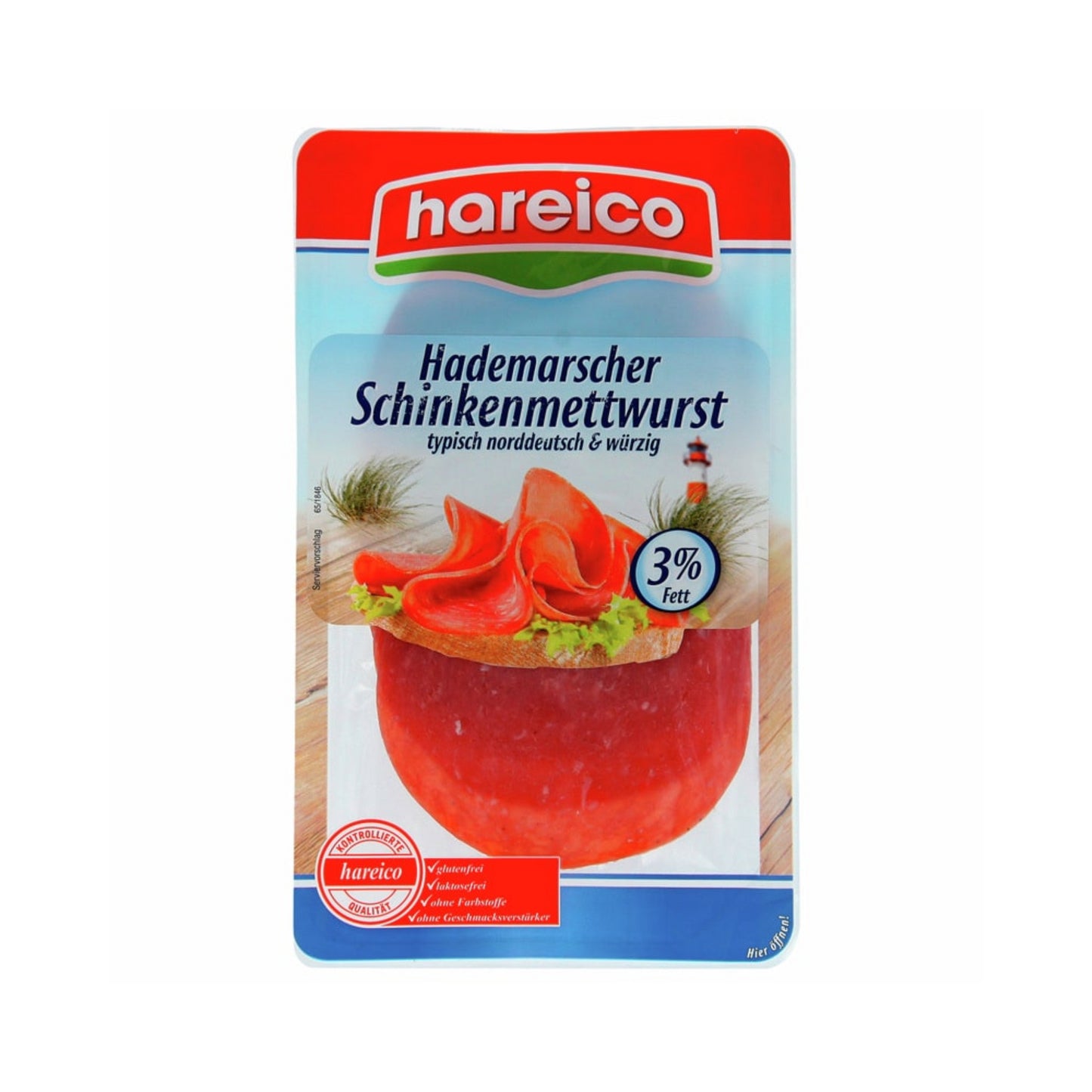 Hareico Hademarscher Schinkenmettwurst 80g foodpipe [Lebensmittel-Lieferservice Rostock]