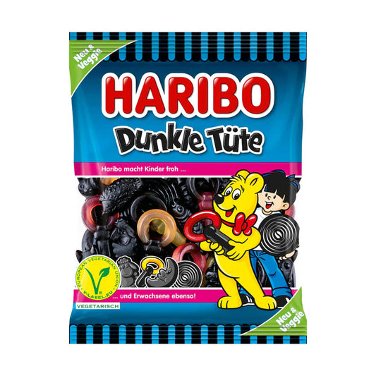 Haribo Dunkle Tüte 175g foodpipe [Lebensmittel-Lieferservice Rostock]