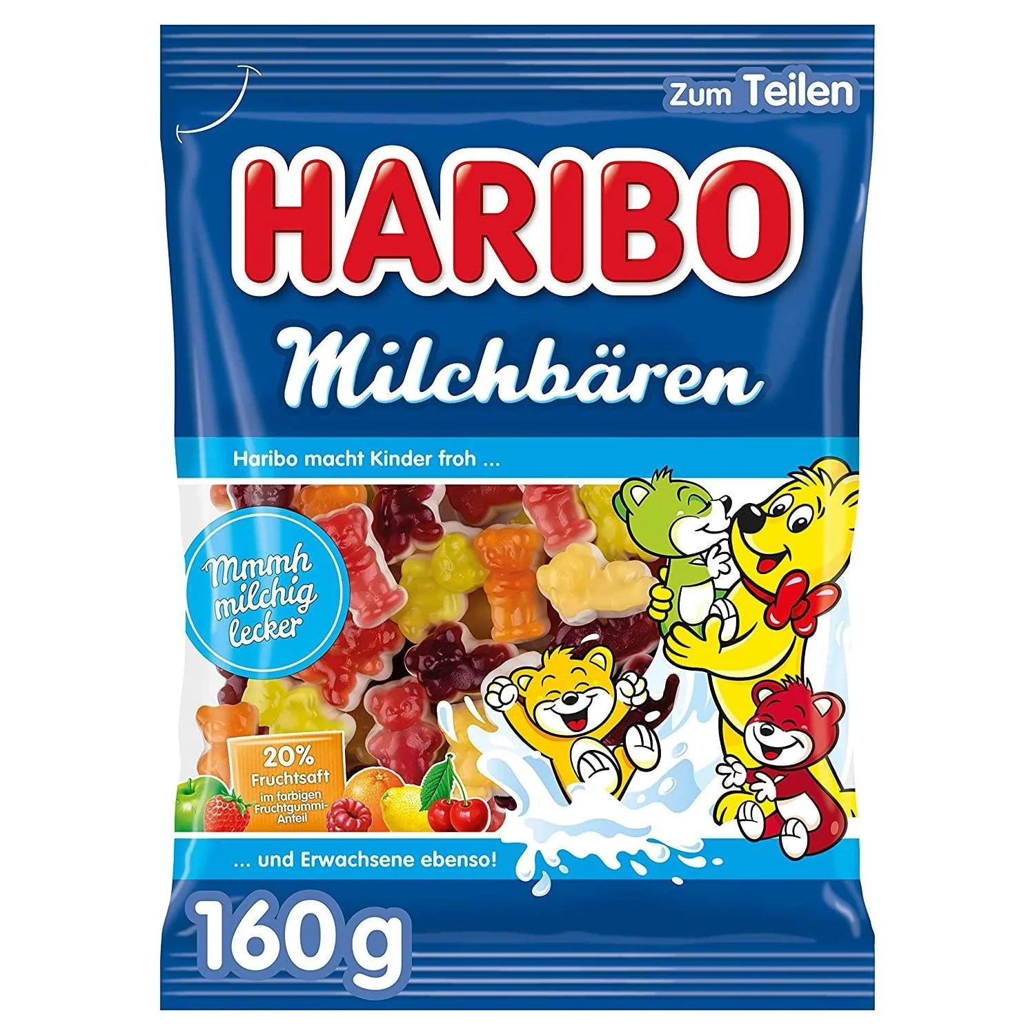 Haribo Milchbären 160g foodpipe [Lebensmittel-Lieferservice Rostock]