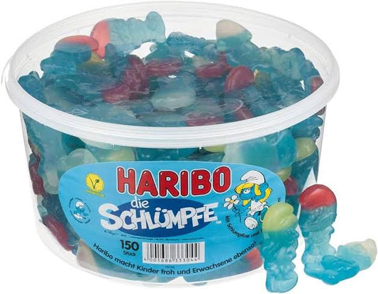 Haribo Schlümpfe 150Stück 1350g foodpipe [Lebensmittel-Lieferservice Rostock]