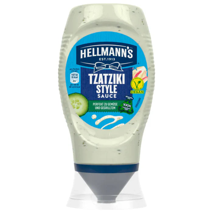 Hellmann's Tzatziki Style Sauce 250ml foodpipe [Lebensmittel-Lieferservice Rostock]