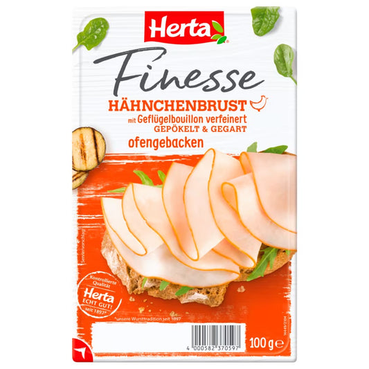 Herta Finesse Hähnchenbrust ofengebacken 100g foodpipe [Lebensmittel-Lieferservice Rostock]