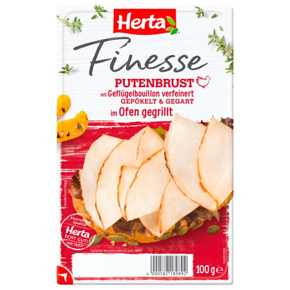 Herta Finesse Putenbrust im Ofen gegrillt 100g foodpipe [Lebensmittel-Lieferservice Rostock]
