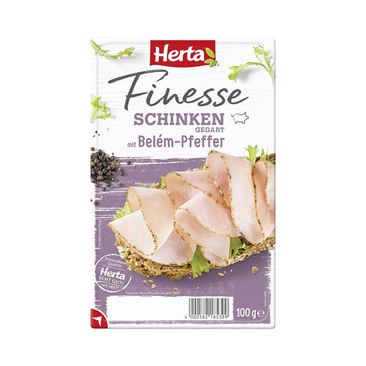 Herta Finesse Schinken mit Belem Pfeffer 100g foodpipe [Lebensmittel-Lieferservice Rostock]