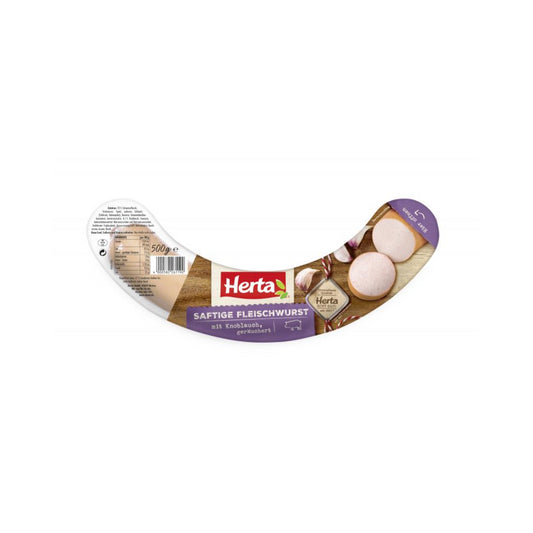 Herta Saftige Fleischwurst mit Knoblauch 500g foodpipe [Lebensmittel-Lieferservice Rostock]