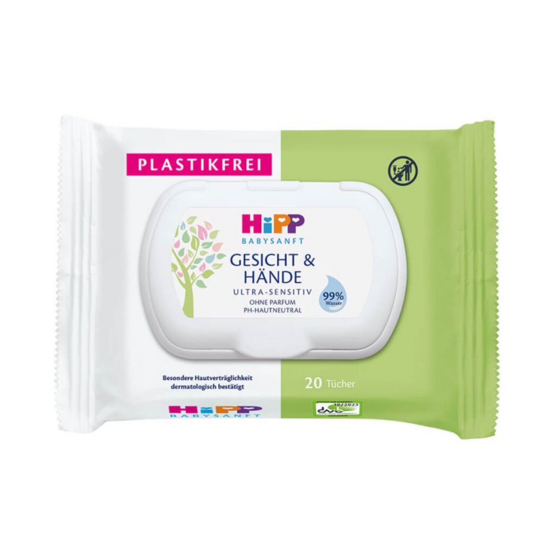 Hipp Babysanft Gesicht&Hände Tücher 20ST foodpipe [Lebensmittel-Lieferservice Rostock]