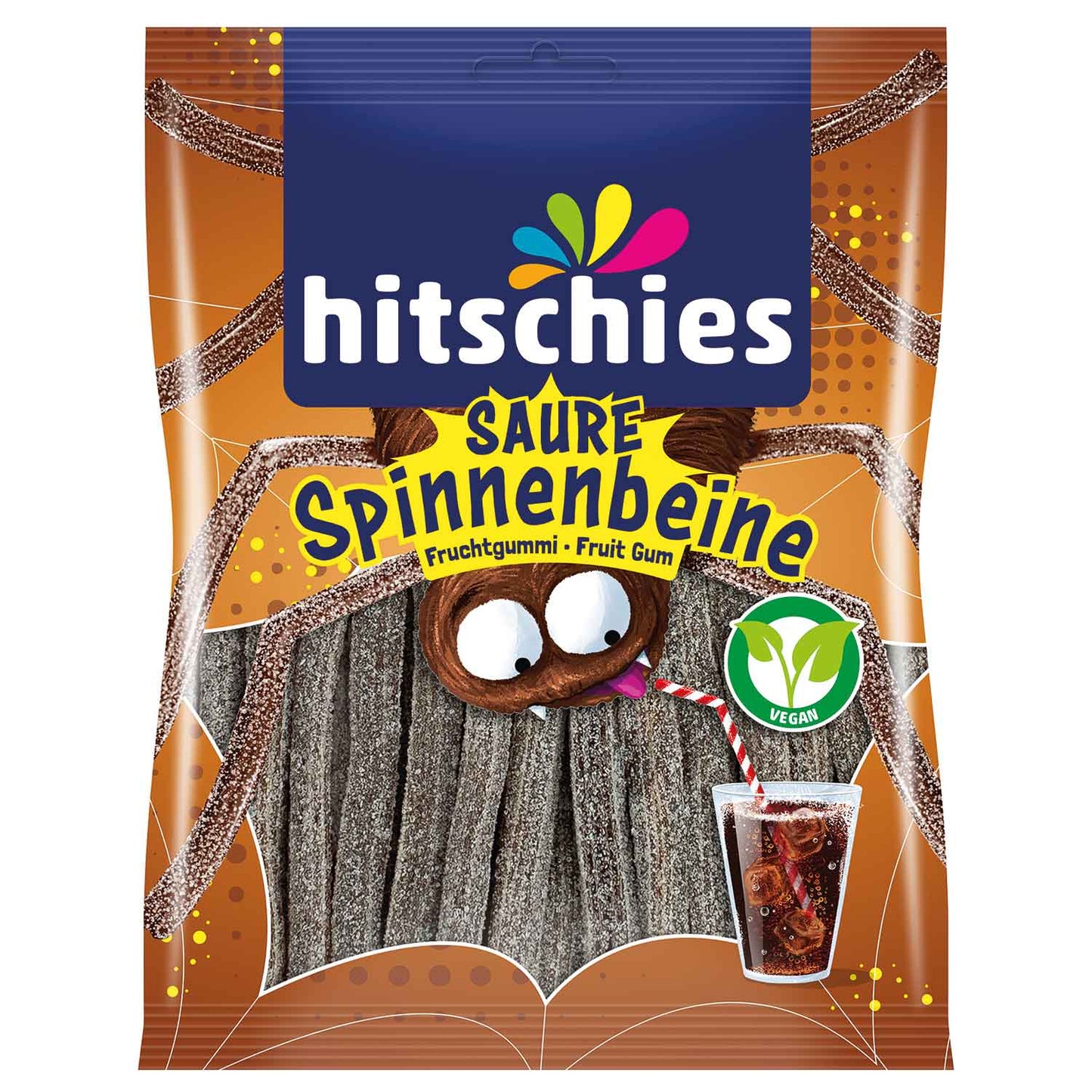 Hitschies Saure Spinnenbeine Cola 125g foodpipe [Lebensmittel-Lieferservice Rostock]