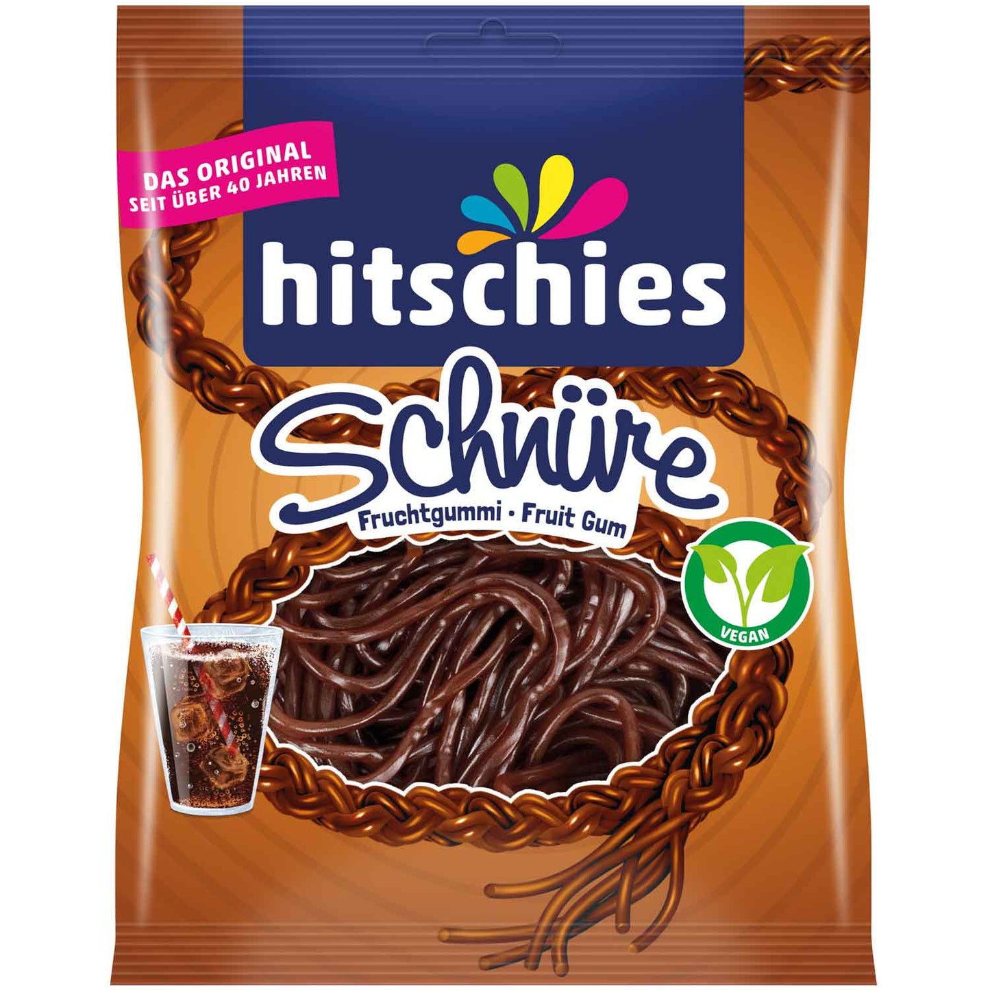 Hitschies Schnüre Cola 125g foodpipe [Lebensmittel-Lieferservice Rostock]