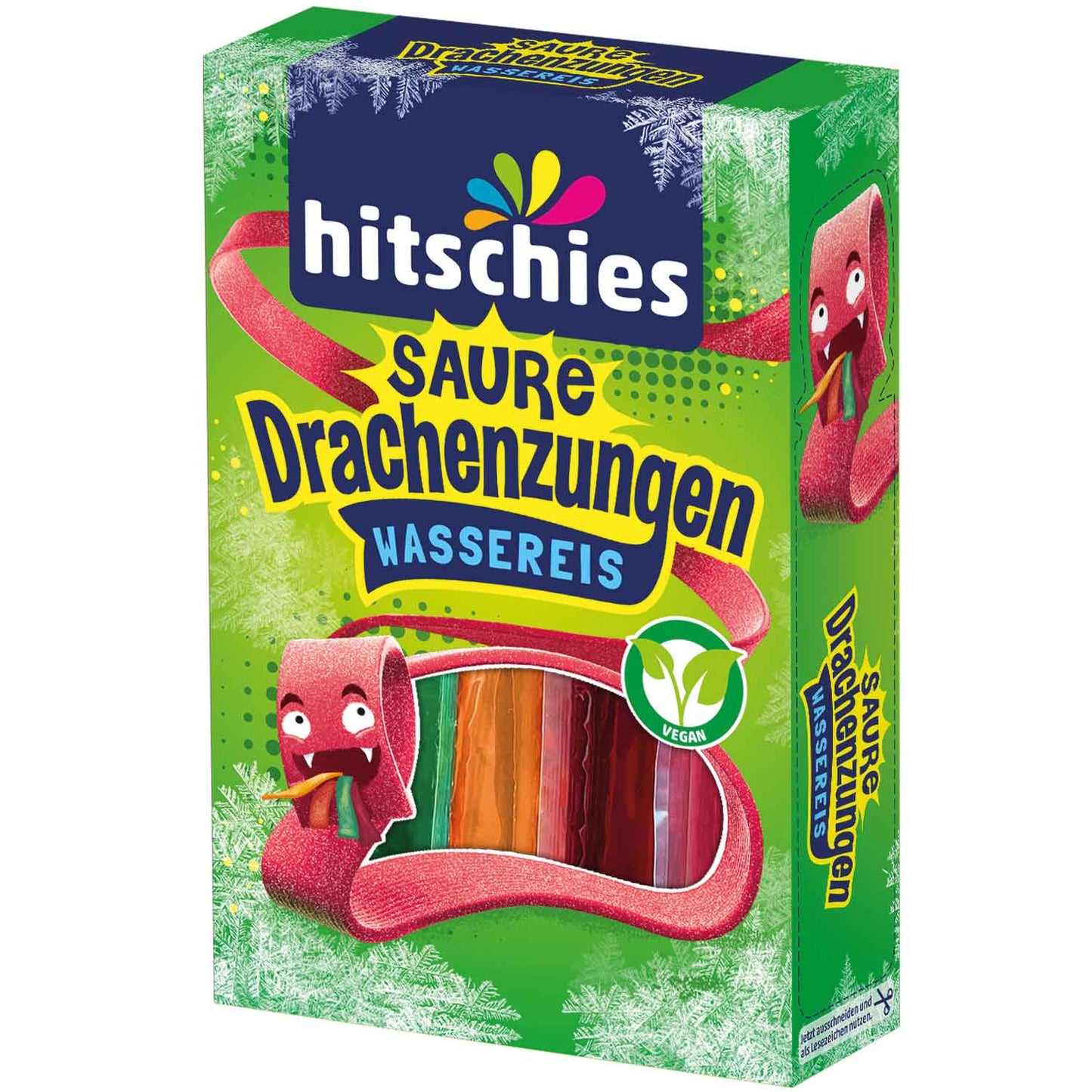 Hitschies Wassereis Saure Drachenzungen 10ST 0,4l foodpipe [Lebensmittel-Lieferservice Rostock]