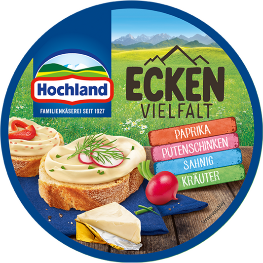 Hochland Käse Ecken 4 Sorten Rahmstufe 200g foodpipe [Lebensmittel-Lieferservice Rostock]