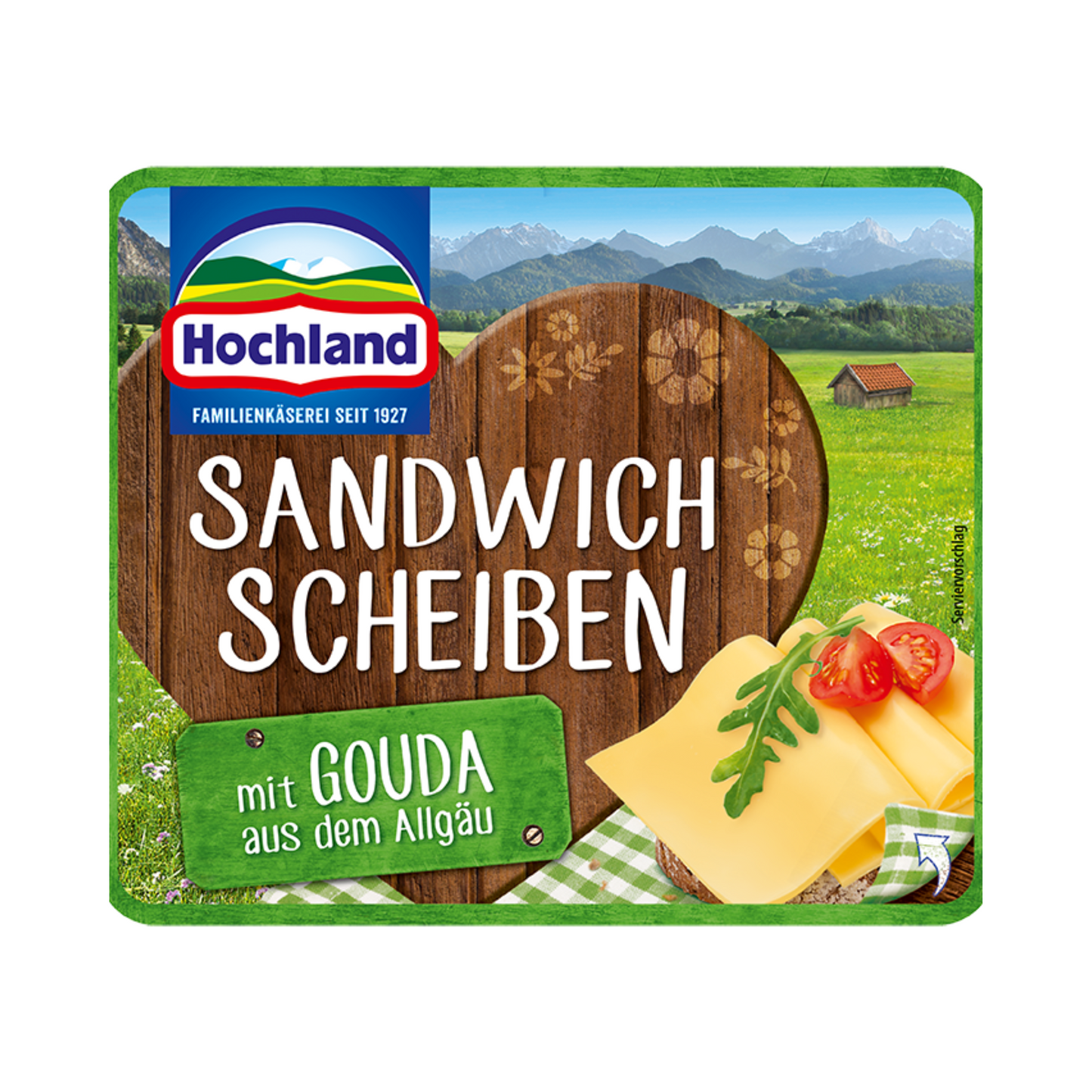 Hochland Sandwich Scheiben Gouda 45% Vollfettstufe 150g foodpipe [Lebensmittel-Lieferservice Rostock]