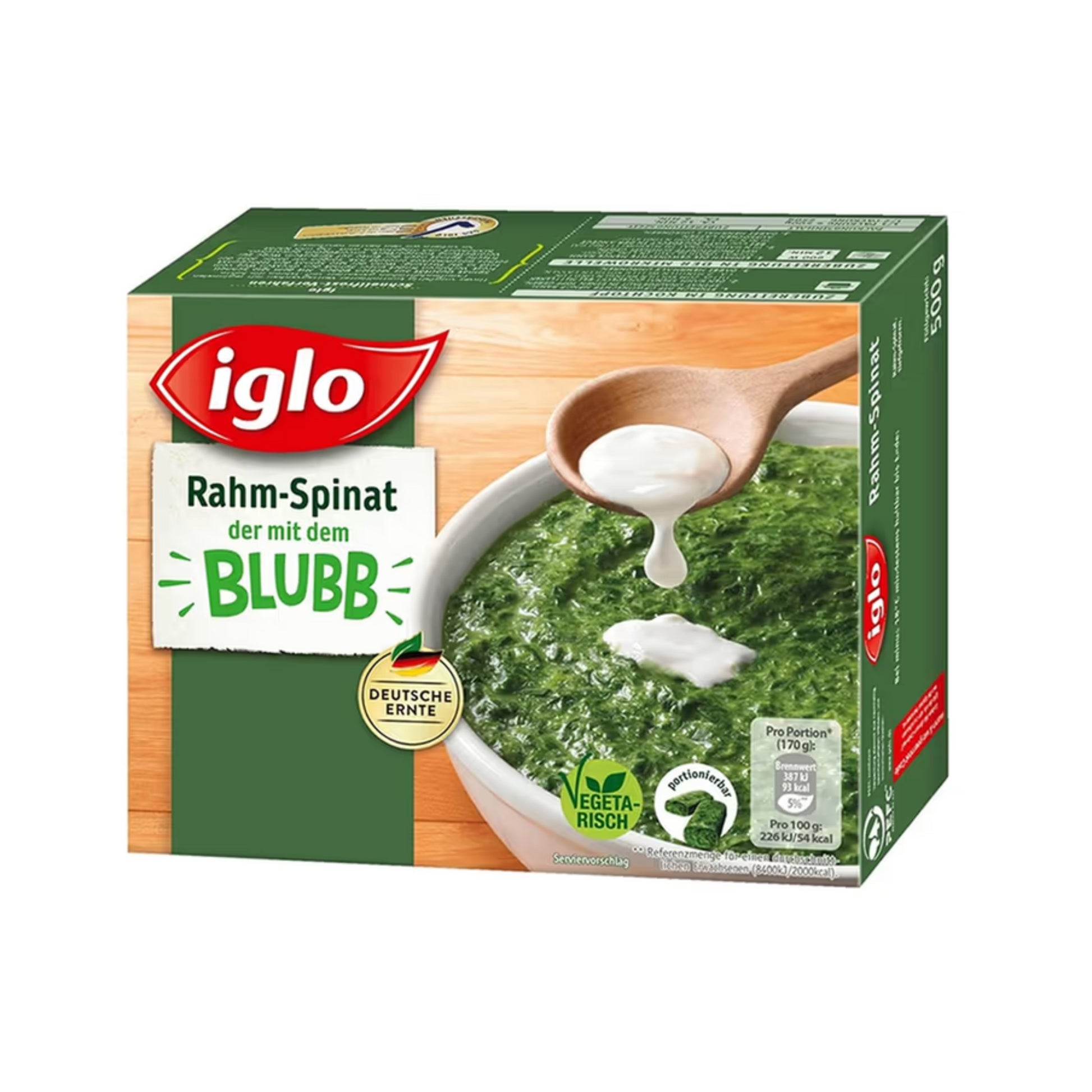 Iglo Rahm Spinat 500g foodpipe [Lebensmittel-Lieferservice Rostock]