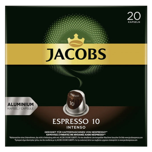 Jacobs Espresso Kapseln 10 Intenso 20ST 104g foodpipe [Lebensmittel-Lieferservice Rostock]