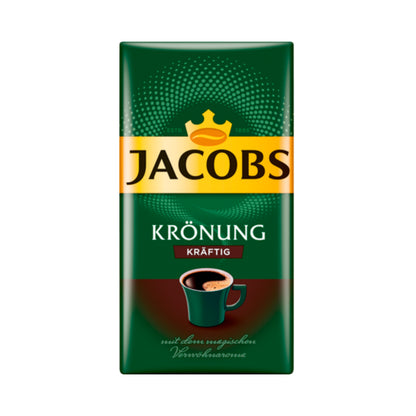 Jacobs Krönung Kaffee kräftig gemahlen 500g foodpipe [Lebensmittel-Lieferservice Rostock]