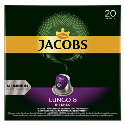 Jacobs Lungo Kapseln 8 Intenso 20ST 104g foodpipe [Lebensmittel-Lieferservice Rostock]