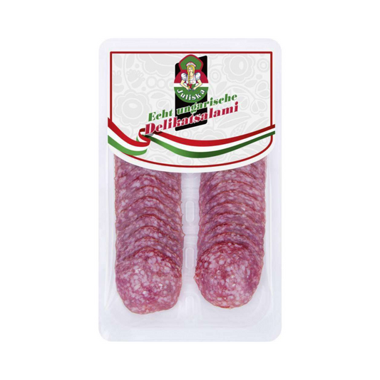 Juliska Echt ungarische Delikatsalami Servierschnitt 80g foodpipe [Lebensmittel-Lieferservice Rostock]