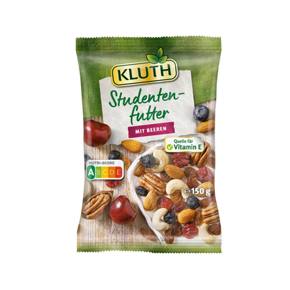 Kluth Studentenfutter mit Beeren 150g foodpipe [Lebensmittel-Lieferservice Rostock]