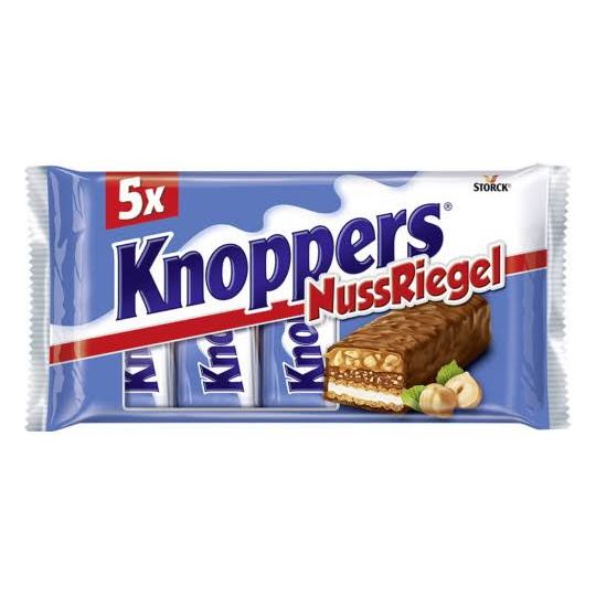 Knoppers Riegel Erdnuss 5ST 200g foodpipe [Lebensmittel-Lieferservice Rostock]