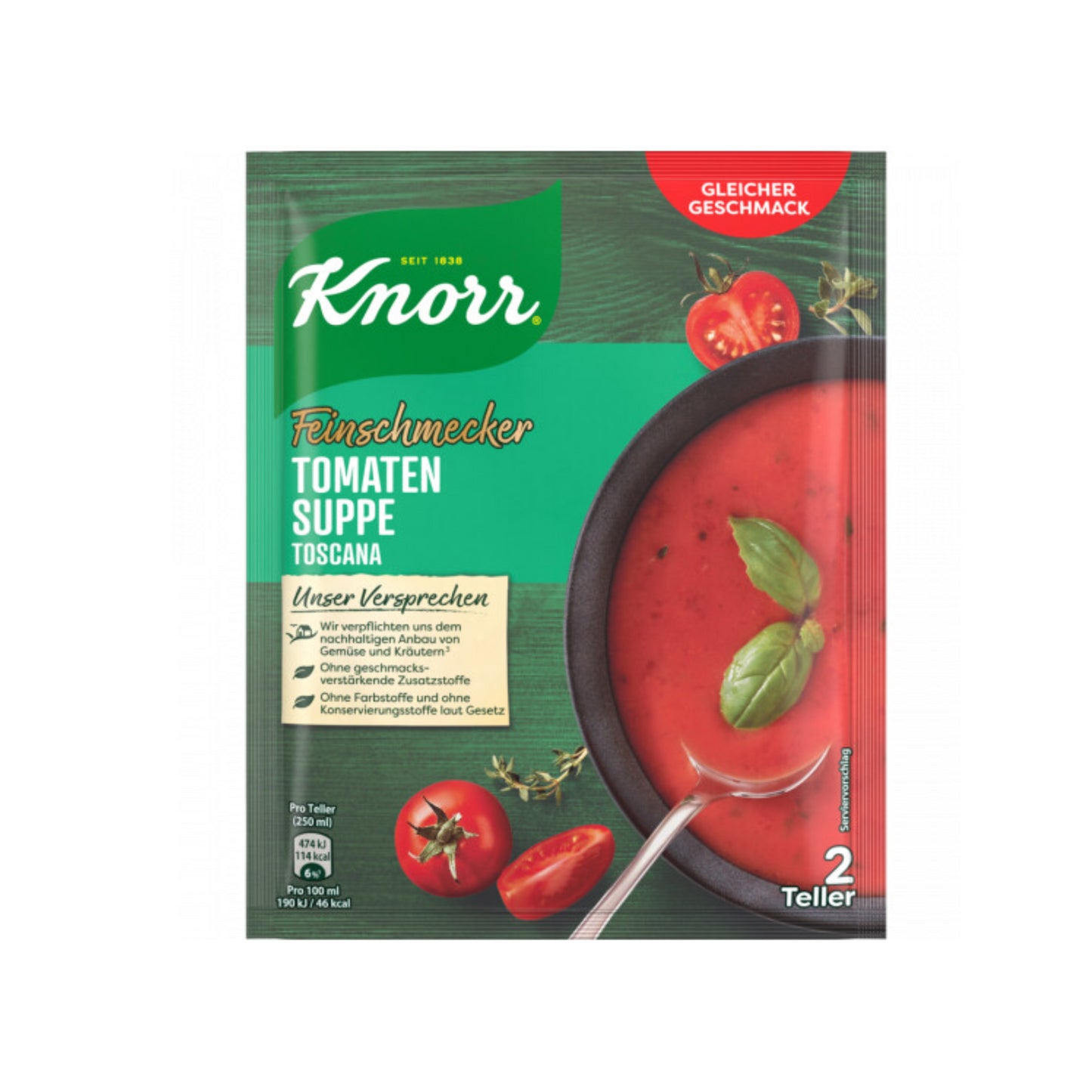 Knorr Feinschmecker Tomate Toscana Suppe für 500ml 59g foodpipe [Lebensmittel-Lieferservice Rostock]