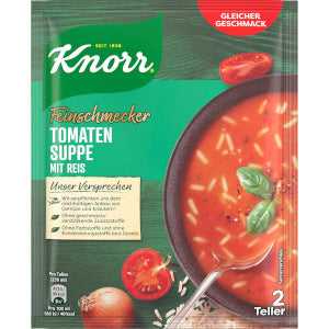 Knorr Feinschmecker Tomaten Reis Suppe für 500ml 49g foodpipe [Lebensmittel-Lieferservice Rostock]
