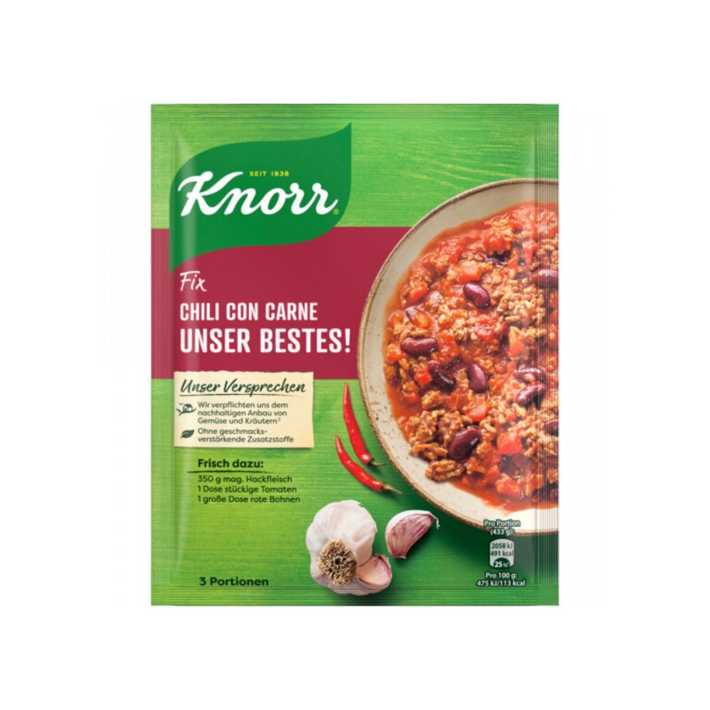 Knorr Fix Bestes Chili 49g foodpipe [Lebensmittel-Lieferservice Rostock]