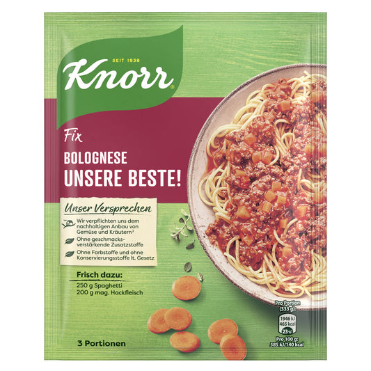 Knorr Fix Bolognese Unsere Beste! 38g foodpipe [Lebensmittel-Lieferservice Rostock]