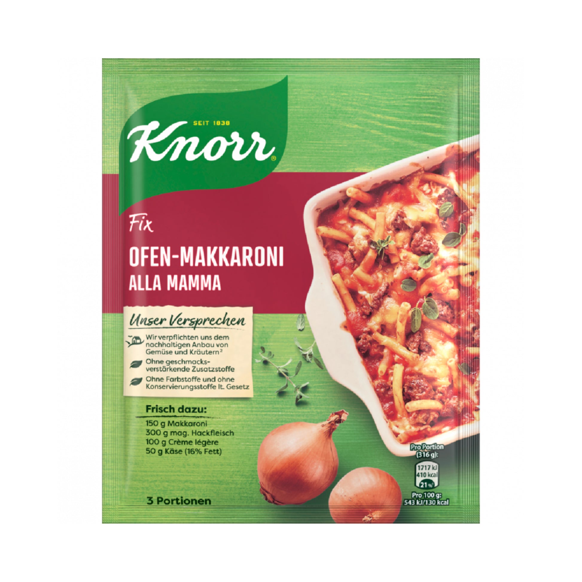 Knorr Fix Ofen-Makkaroni alla mamma 48g foodpipe [Lebensmittel-Lieferservice Rostock]