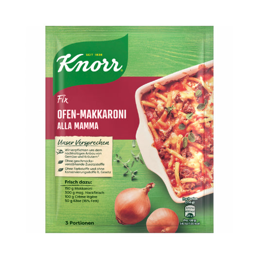 Knorr Fix Ofen-Makkaroni alla mamma 48g foodpipe [Lebensmittel-Lieferservice Rostock]