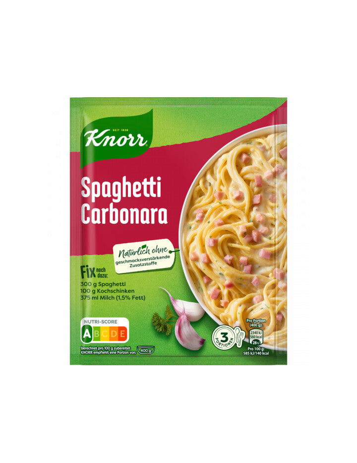 Knorr Fix Spaghetti alla Carbonara 36g foodpipe [Lebensmittel-Lieferservice Rostock]