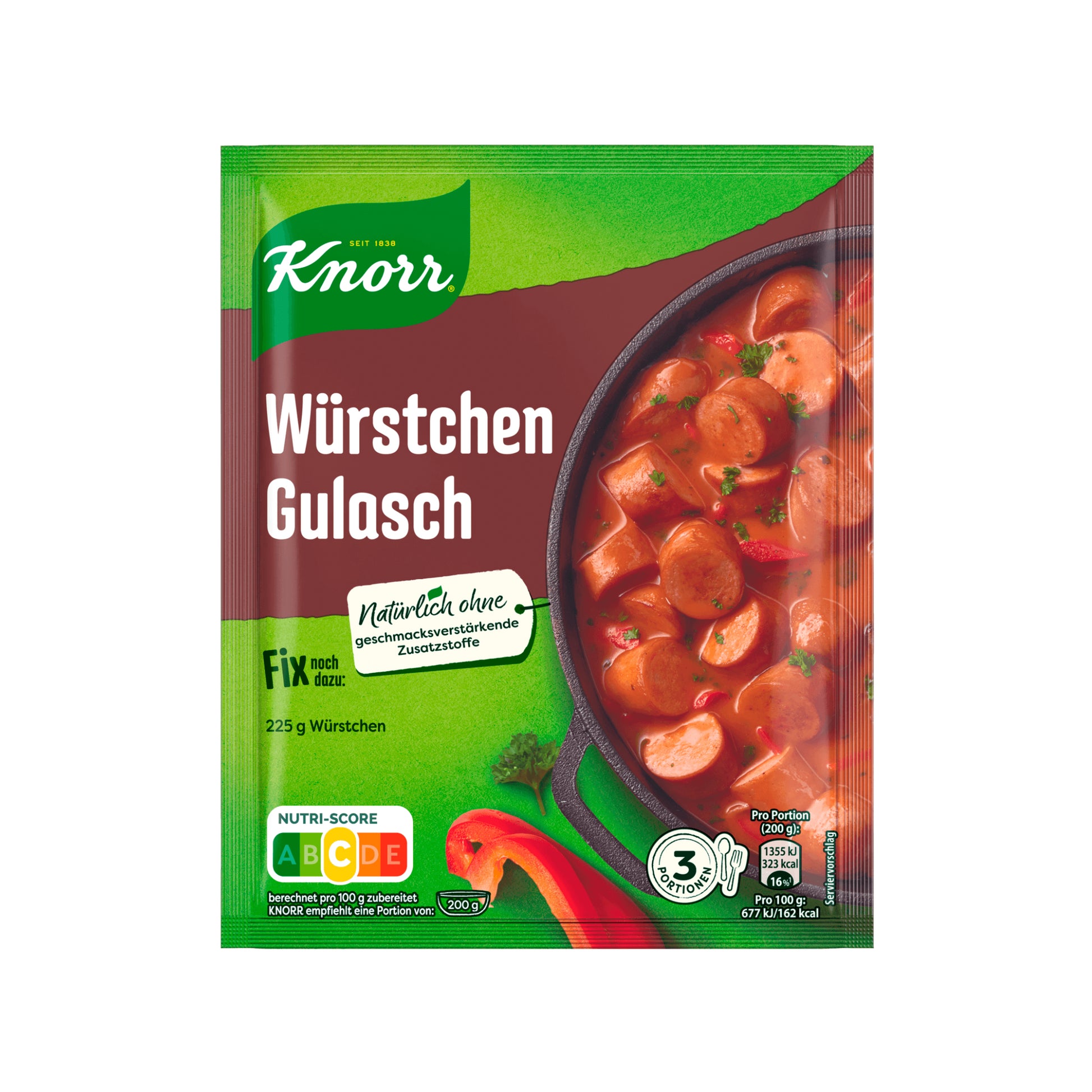 Knorr Fix Würstchen Gulasch 44g foodpipe [Lebensmittel-Lieferservice Rostock]