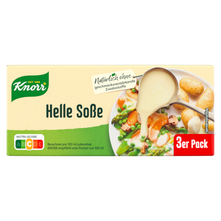 Knorr Helle Soße für 3x250ml 84g foodpipe [Lebensmittel-Lieferservice Rostock]