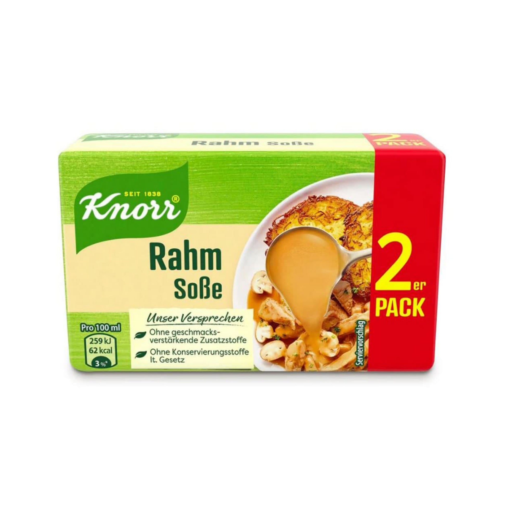 Knorr Rahm Soße für 2x250ml 68g foodpipe [Lebensmittel-Lieferservice Rostock]