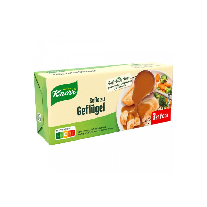 Knorr Soße zu Geflügel für 3x250ml 69g foodpipe [Lebensmittel-Lieferservice Rostock]