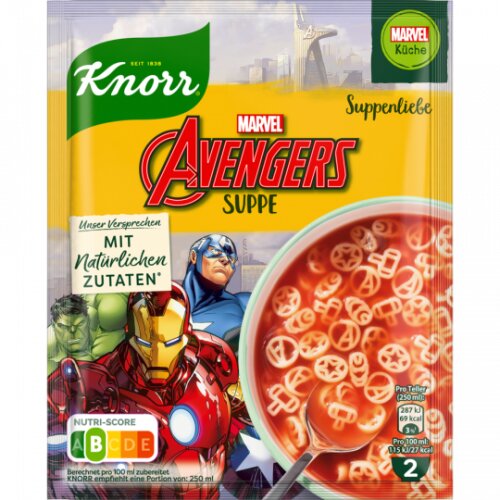 Knorr Suppenliebe Avengers für 500ml 41g foodpipe [Lebensmittel-Lieferservice Rostock]
