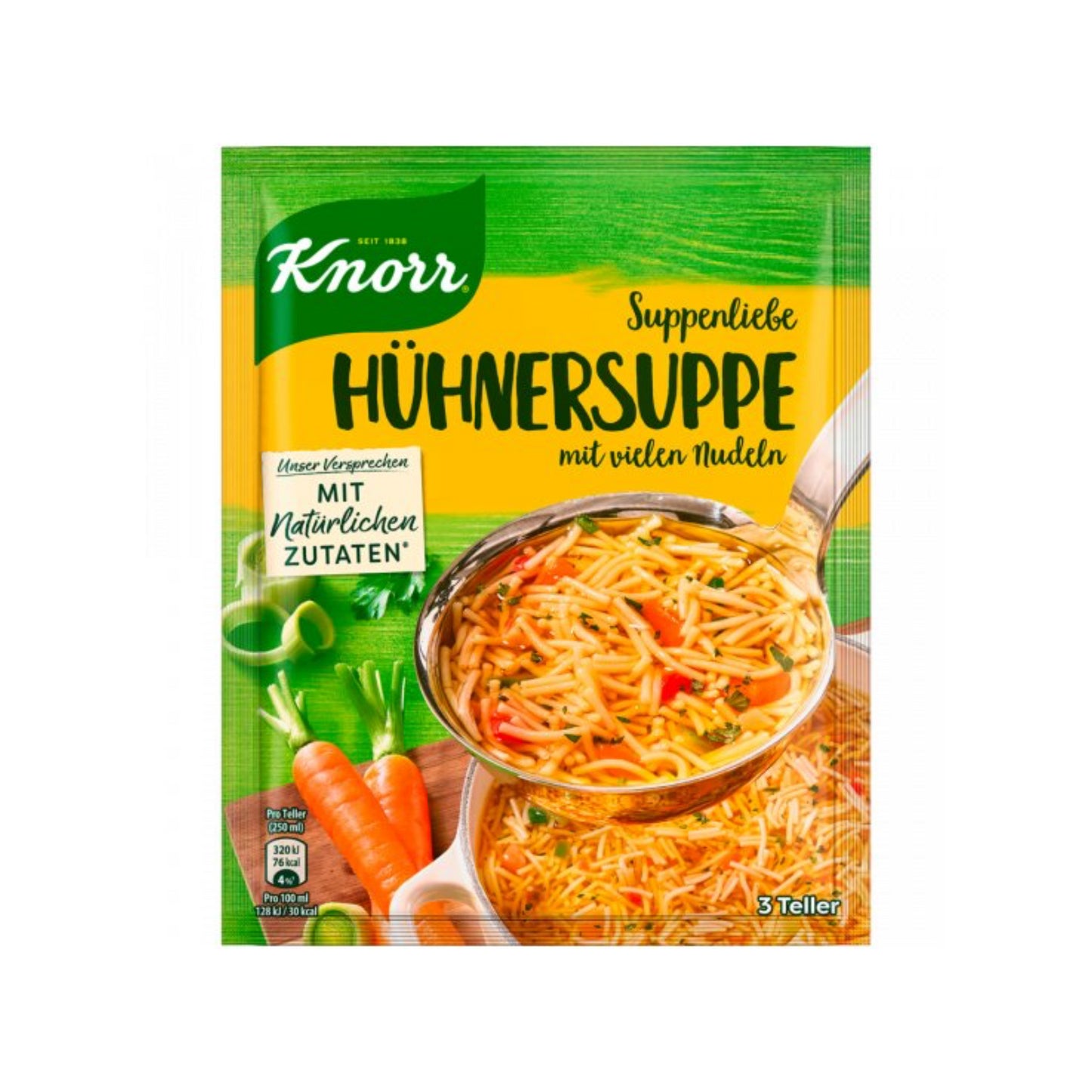 Knorr Suppenliebe Huhn Nudeltopf für 0,75l 69g foodpipe [Lebensmittel-Lieferservice Rostock]