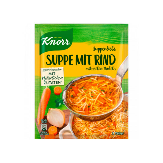 Knorr Suppenliebe Rindfleisch Suppe für 0,75l 76g foodpipe [Lebensmittel-Lieferservice Rostock]