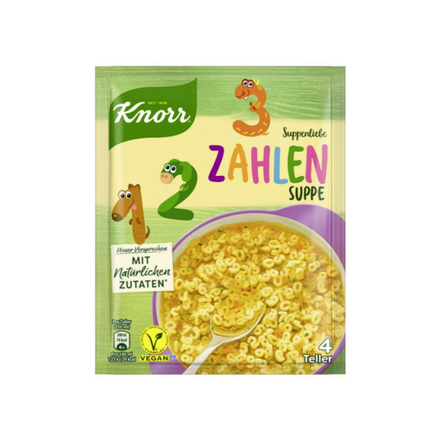 Knorr Suppenliebe Zahlen Suppe für 1l 84g foodpipe [Lebensmittel-Lieferservice Rostock]