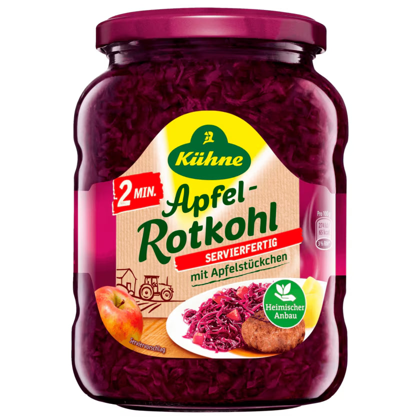 Kühne Fix&Fertig Apfelrotkohl 700g foodpipe [Lebensmittel-Lieferservice Rostock]